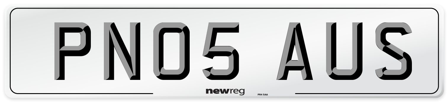 PN05 AUS Number Plate from New Reg